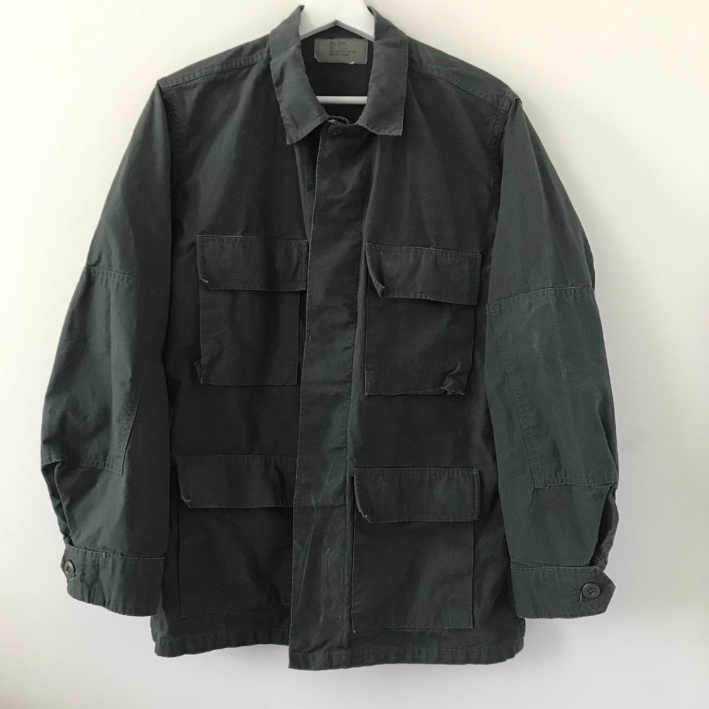 80s Nato Cotton Ripstop Field Shirt. Made in USA